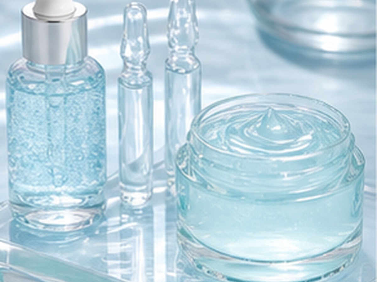 Private label water glow booster skincare product entrance